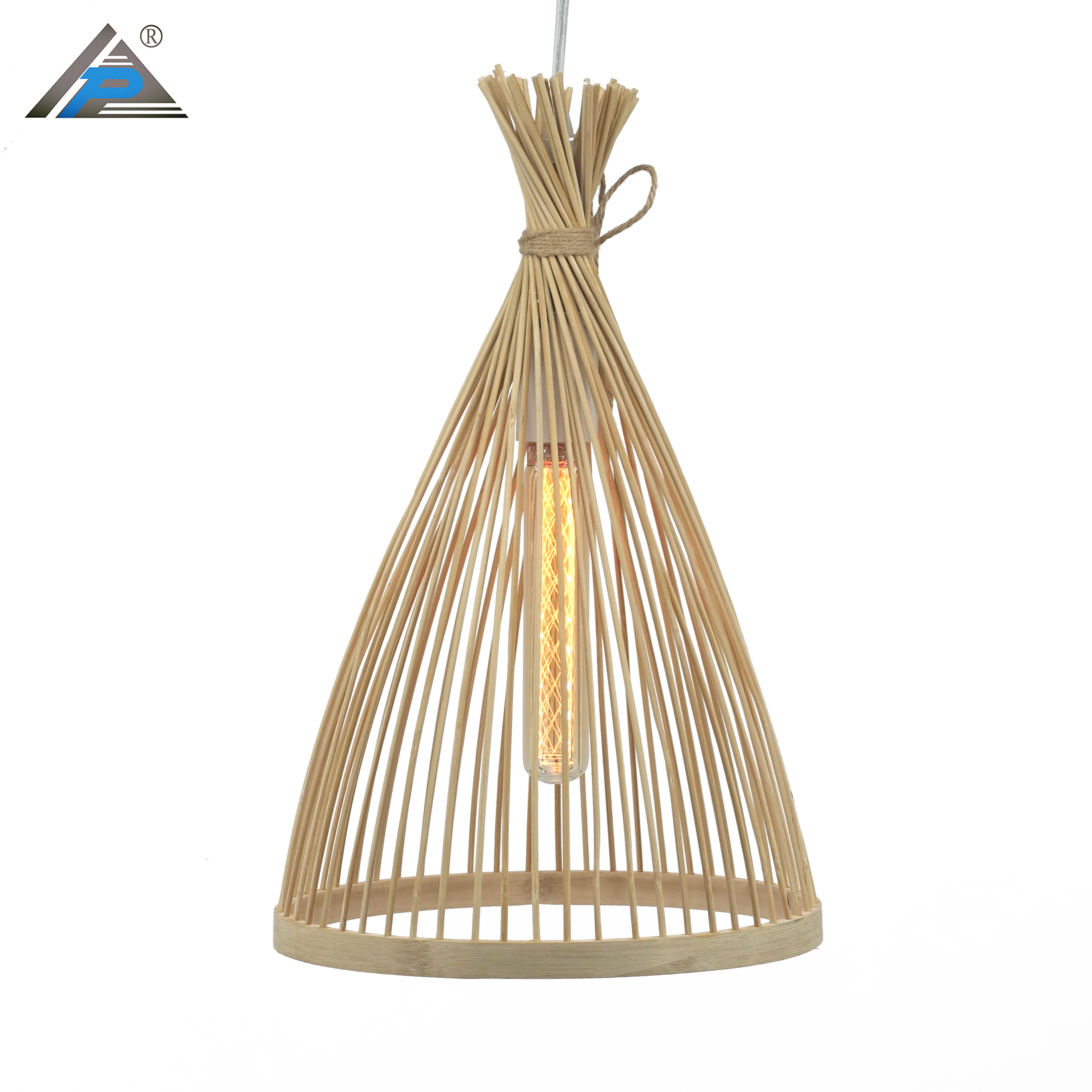Natural Bamboo Line Pendant Lamp for Home Decoration