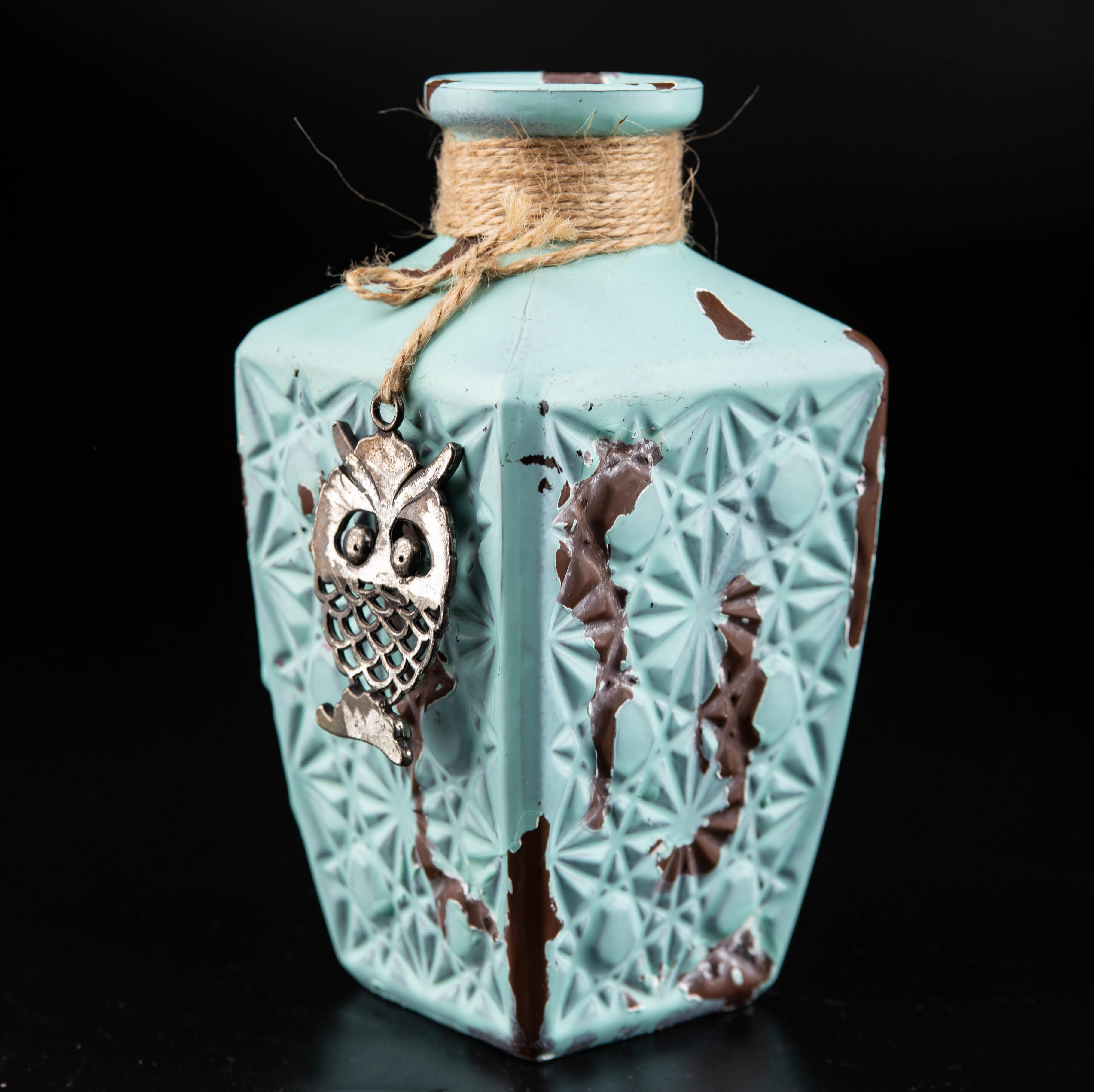 Glass vase for flower, Decorative vase, Rustic vase, County Vase