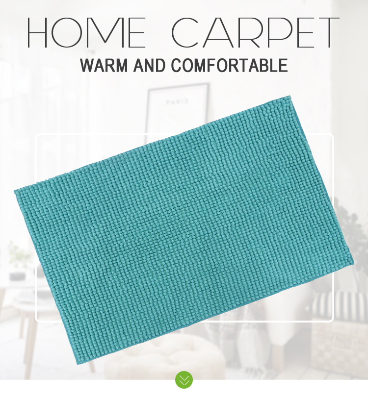 Microfiber shaggy bath mat