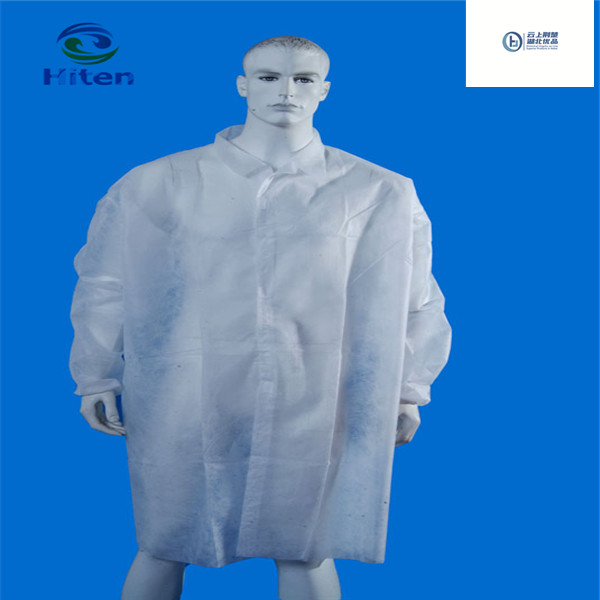 Single Lapel Velcro lab coat