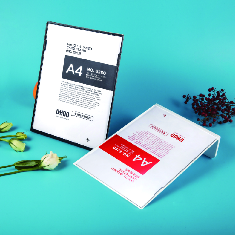 A4 L shape card stand