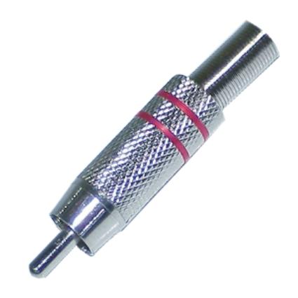 RCA Plug-Metal Handle Red