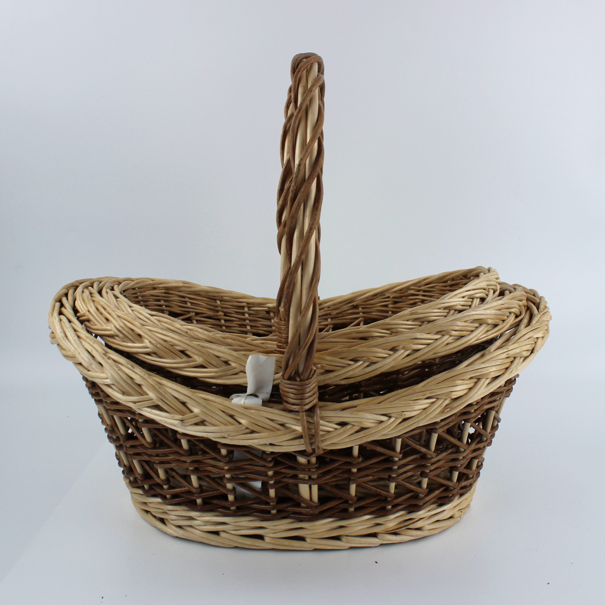 wicker basket with handle, flower basket, fruit basket, gift basket