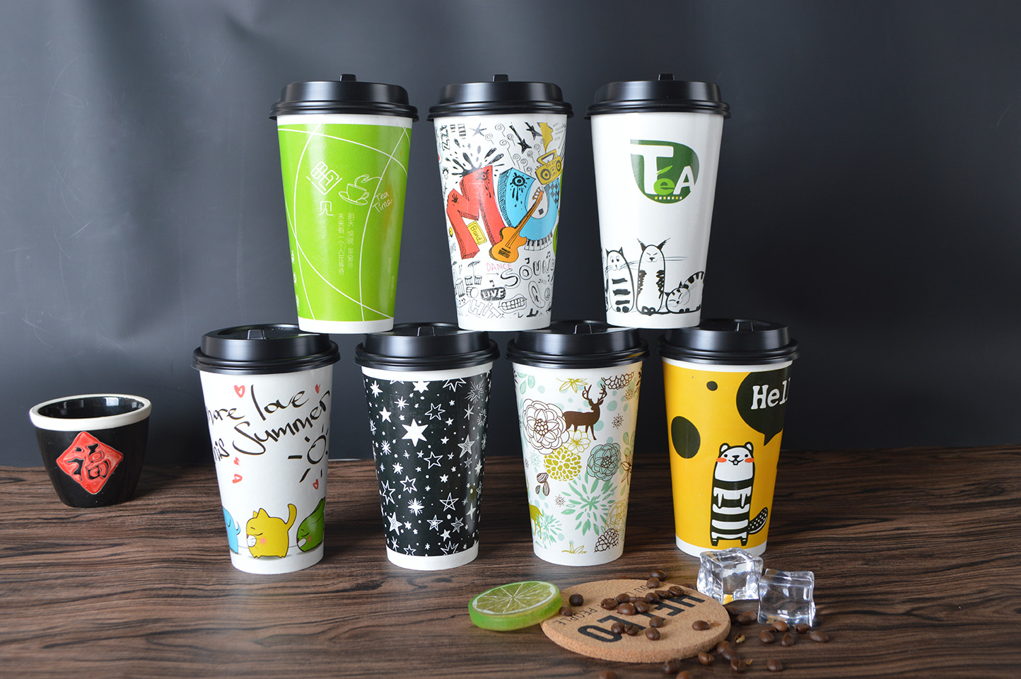 Double PE coating cold drink cup16oz20oz22oz