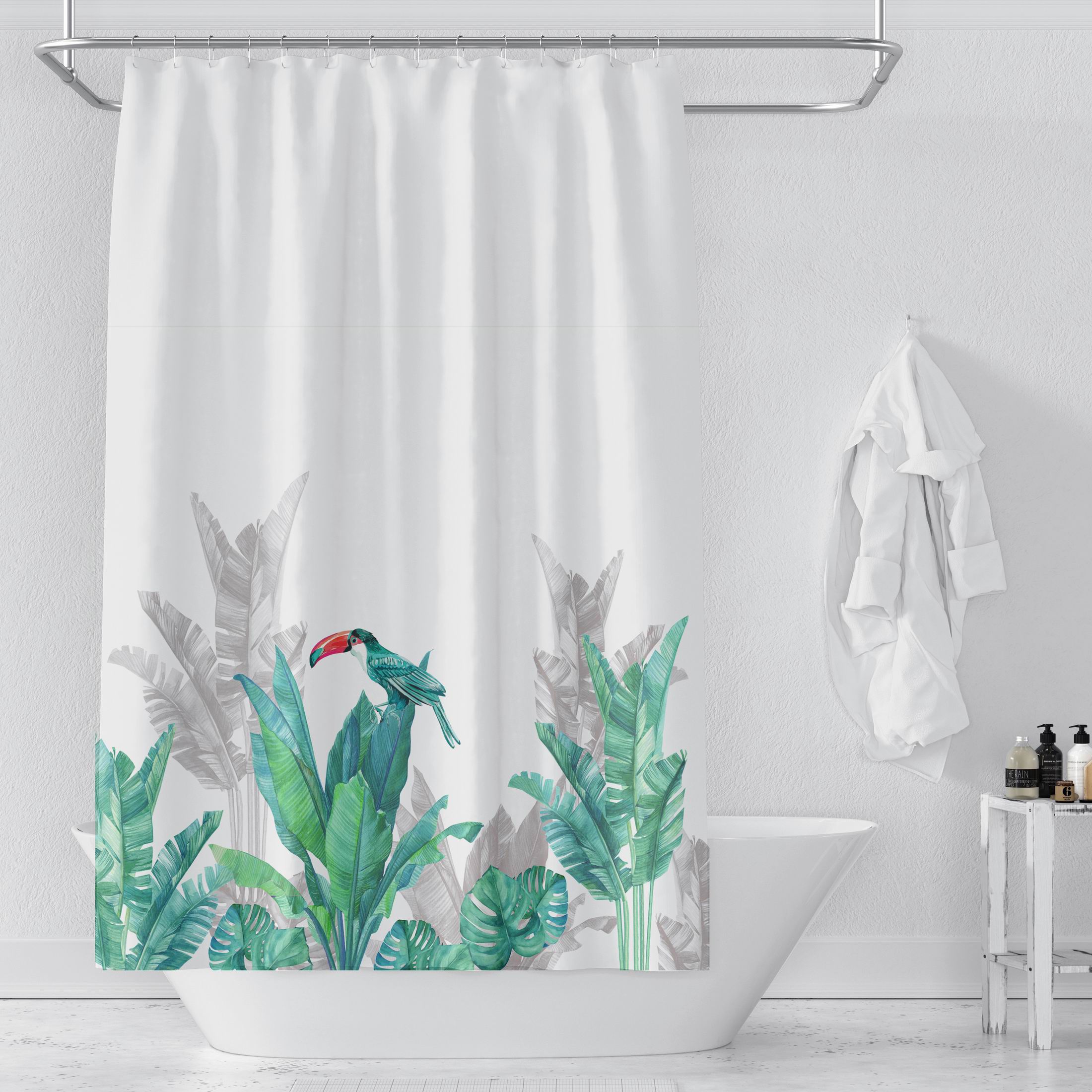 Polyester Microfiber Printing Shower Curtain/Manufacturer