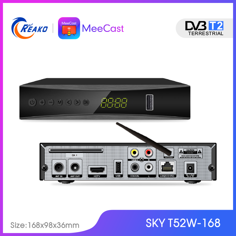 DVB-T2 T52W-168 MMDS H.265/HEVC SET TOP BOX
