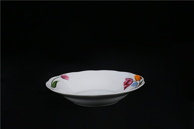 Cut Edge Porcelain Soup Plate
