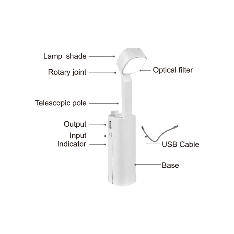 带充电宝功能学生宿舍阅读护眼台灯应急手电筒书桌led小台灯带usb口