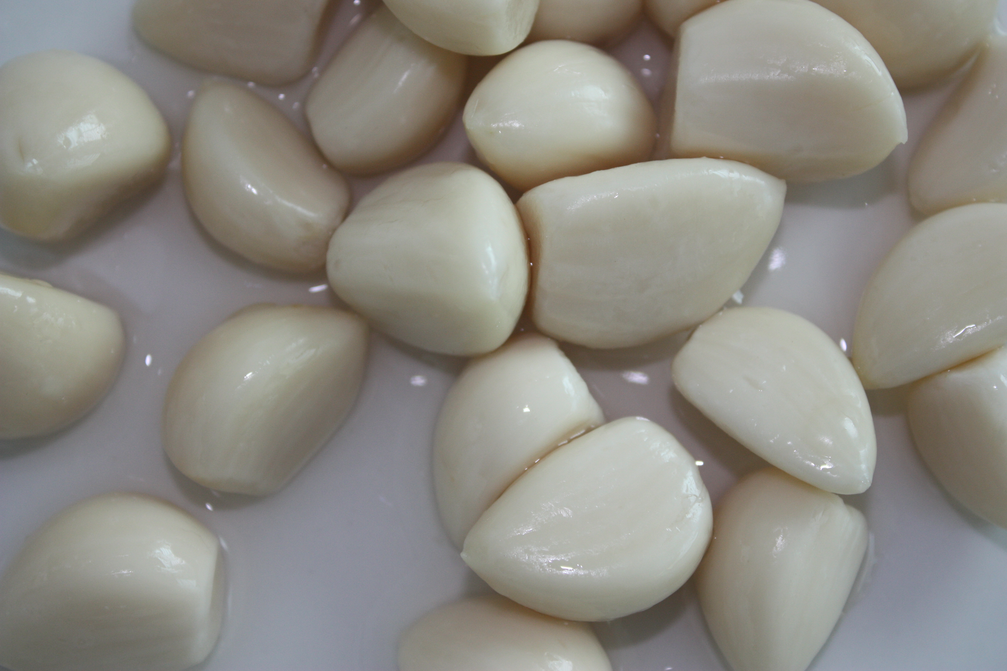 salted peeled garlic