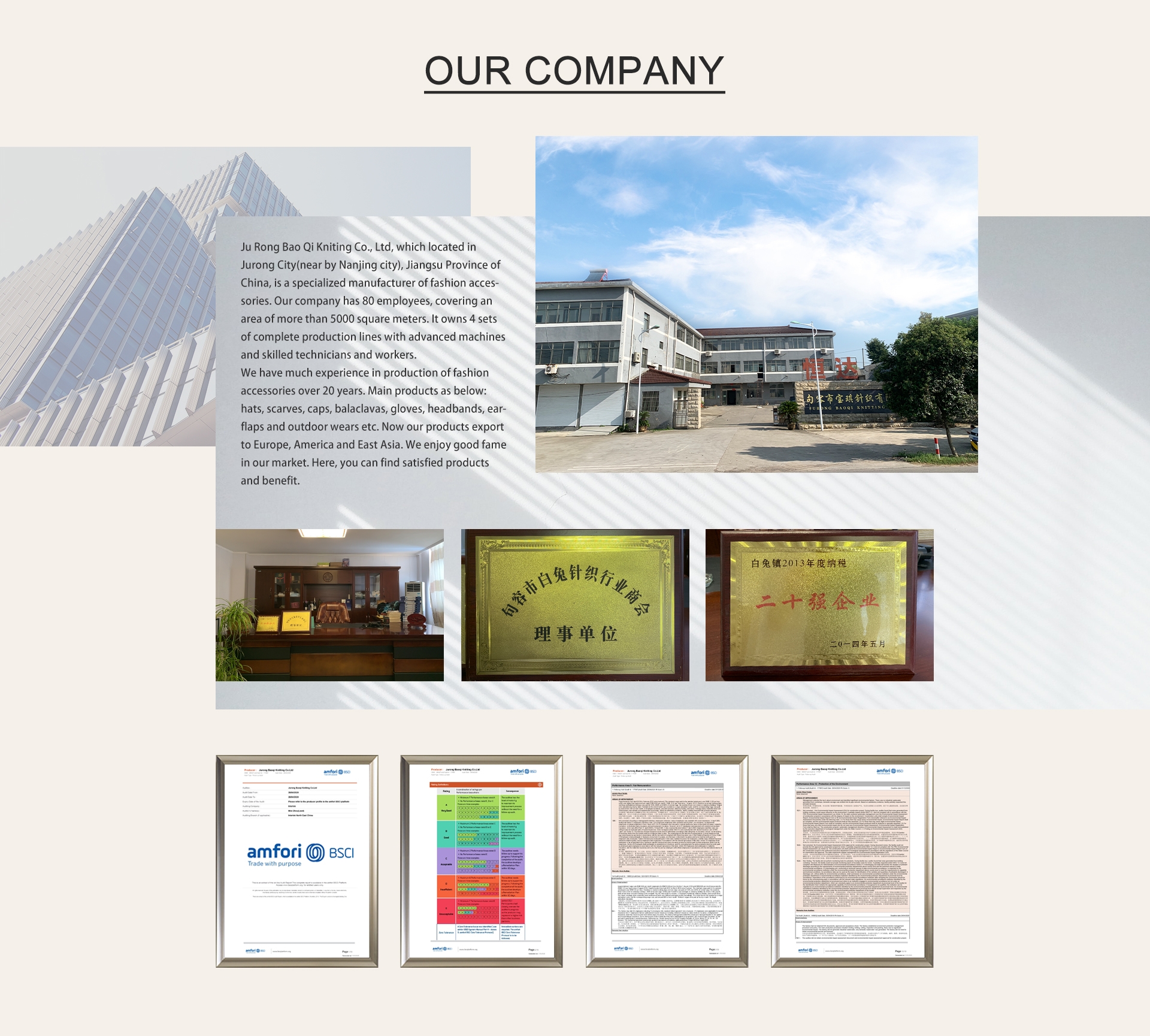 Jurong Baoqi Knitting Co., Ltd. – Acrylic hats 1