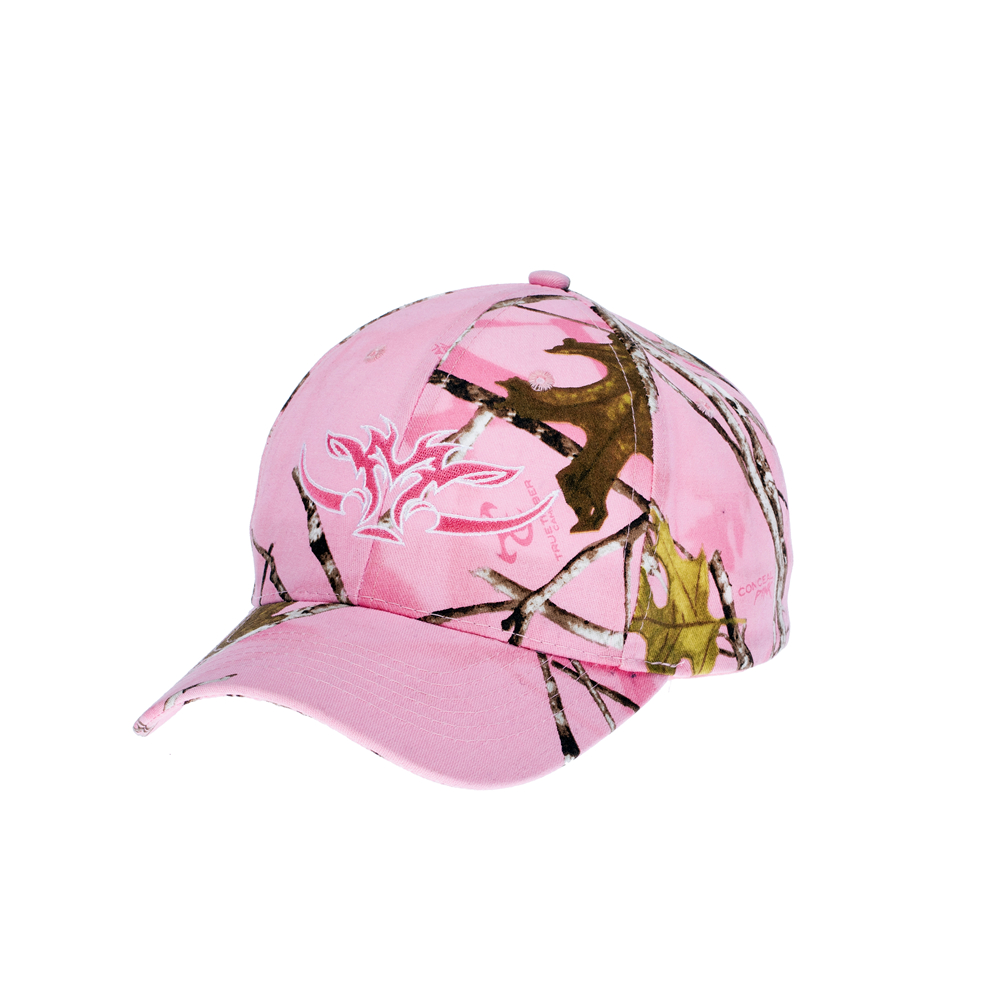 Classic polo style camo snapback cap Pink camo cap hunting