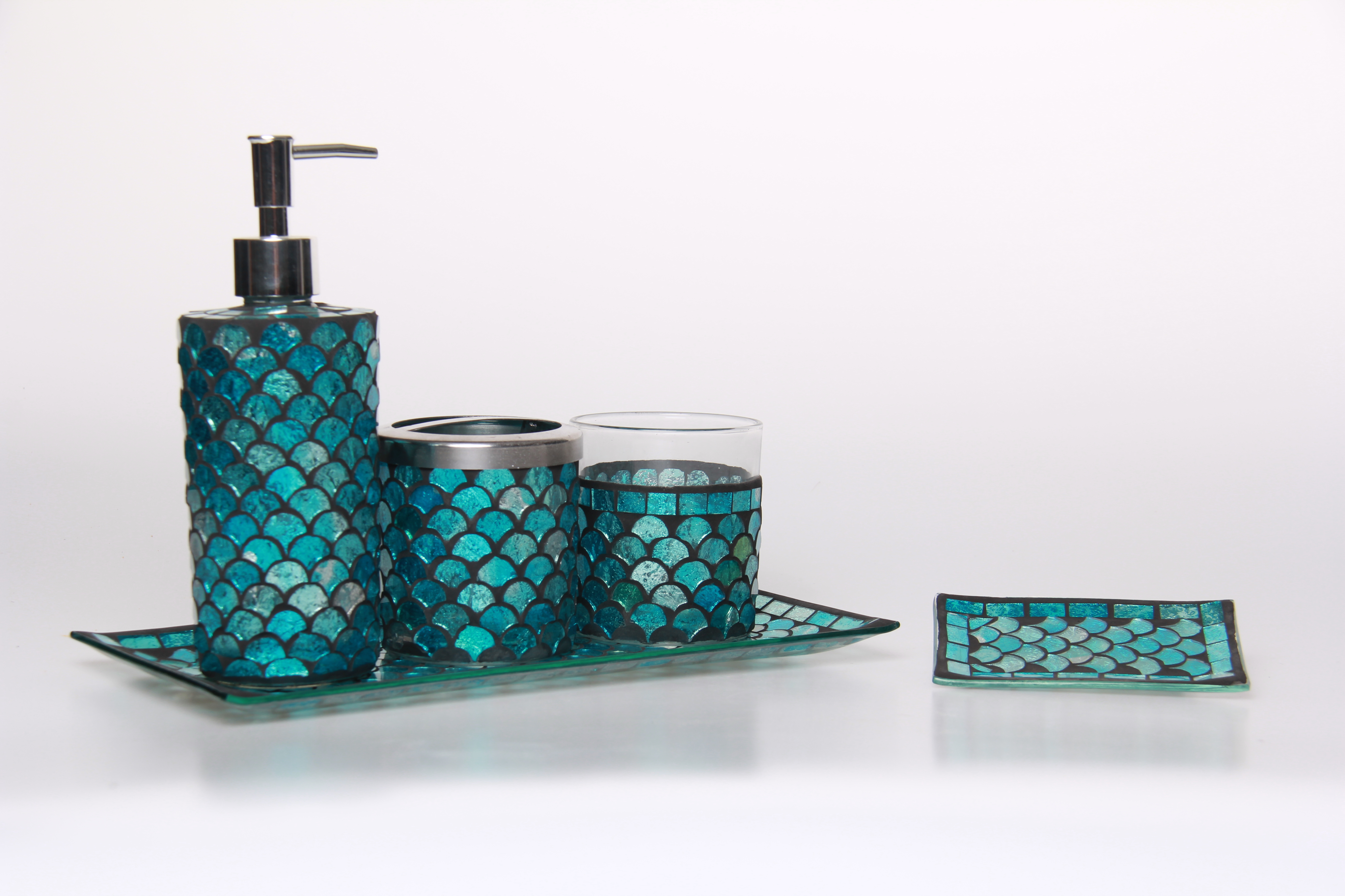 Glass Mosaic Bathroom Set