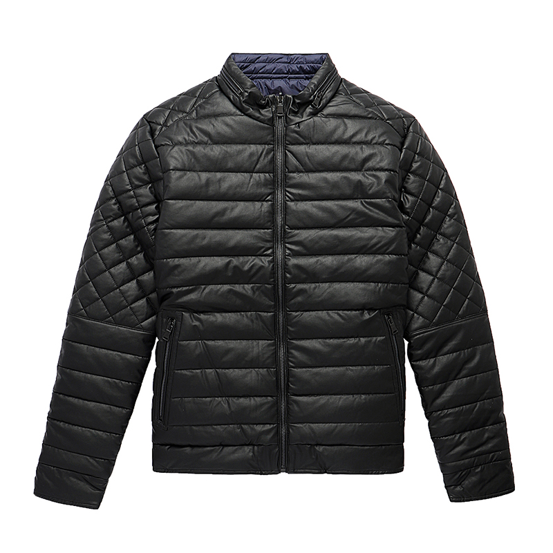 Men's Pu Jacket With Soft Shell