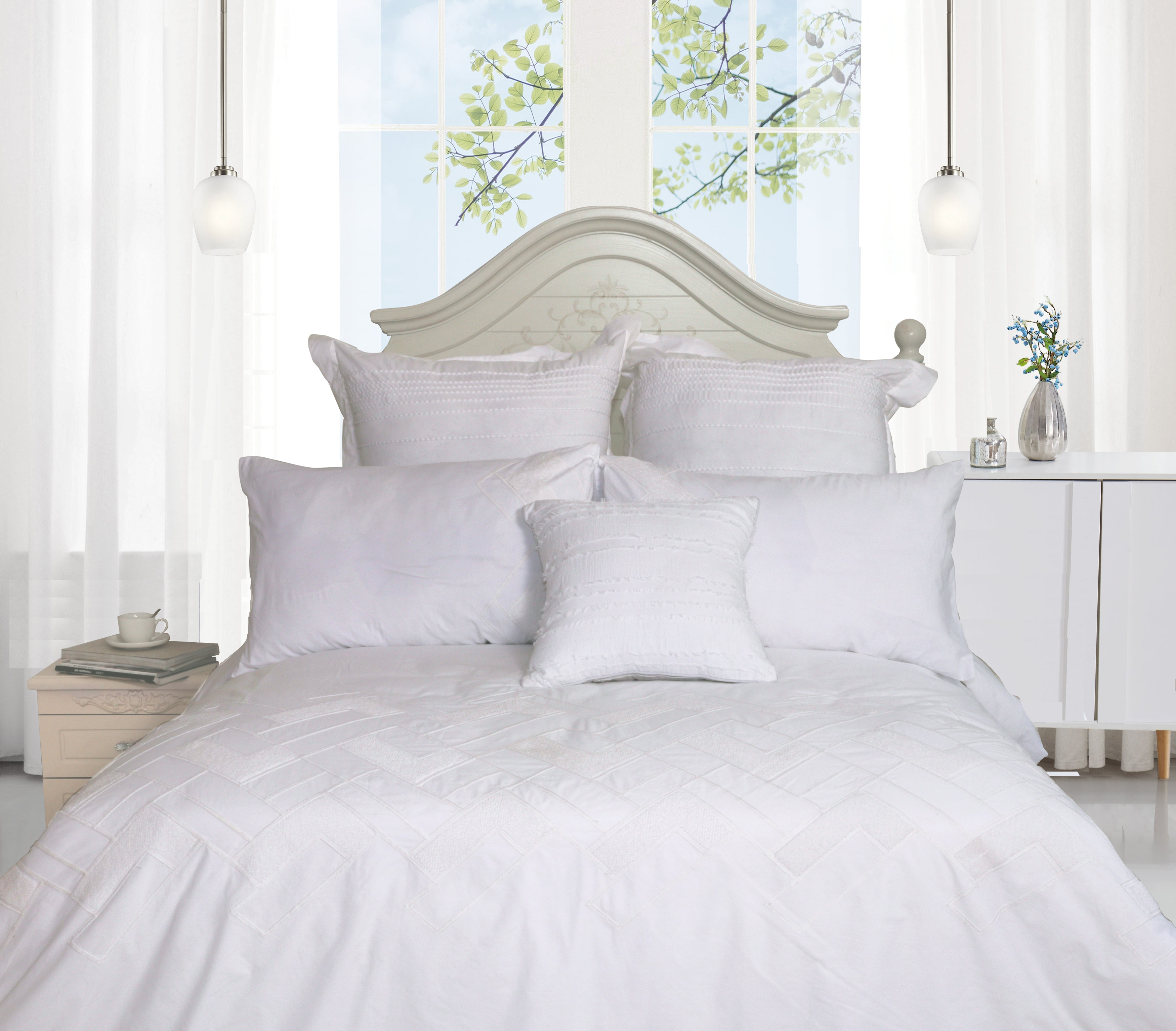 3pc Cotton Embroidered Duvet Cover Set/Manufacturer