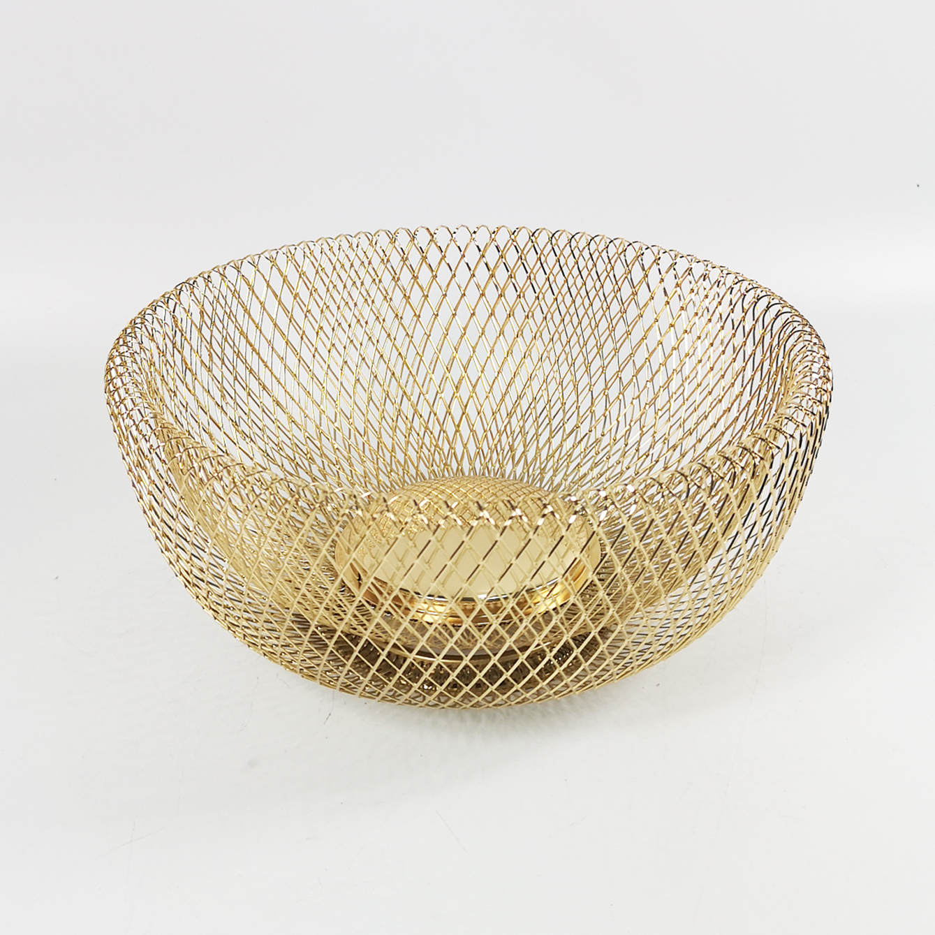 Gold color iron wire fruit basket