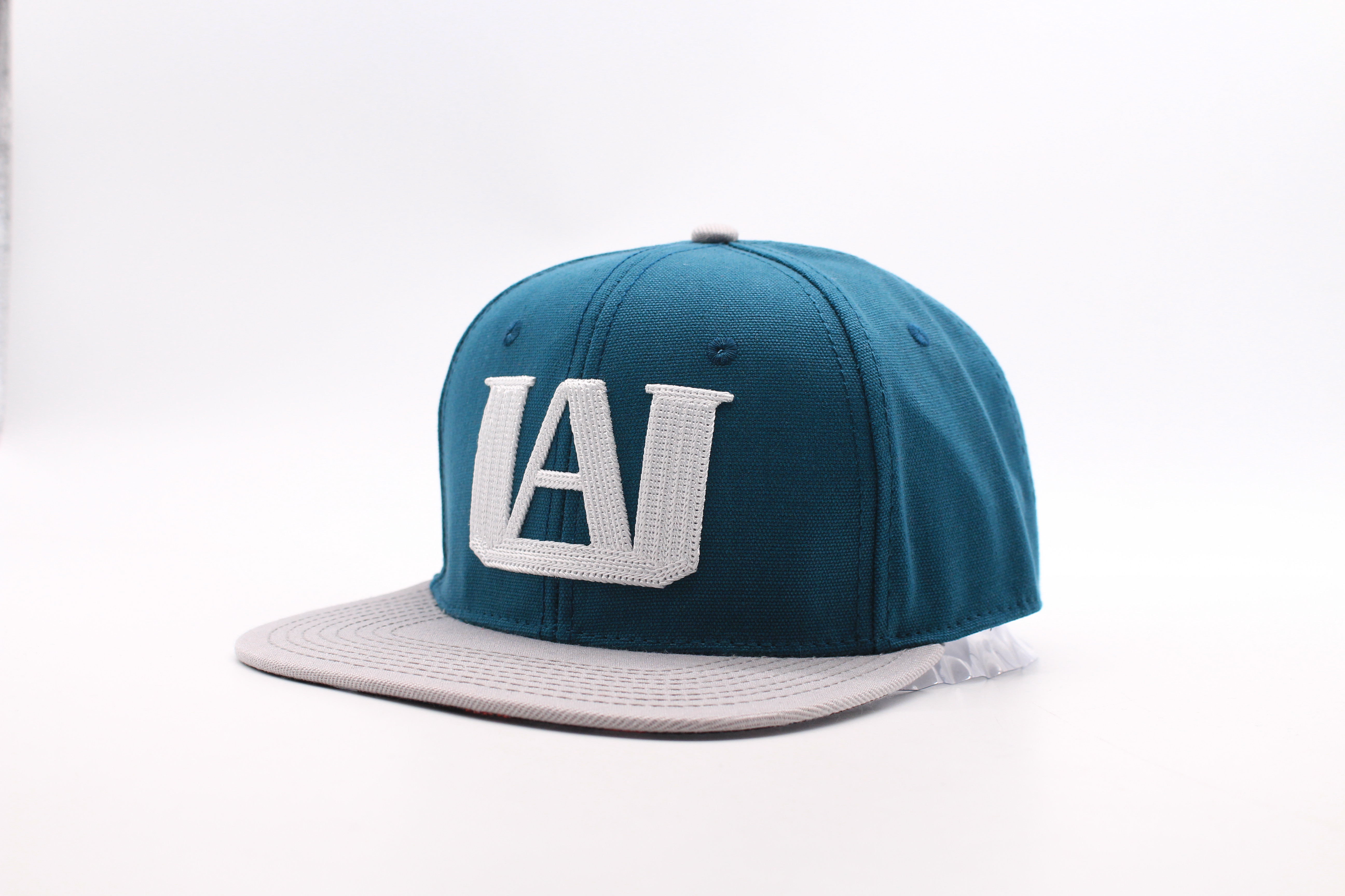 Men's peaked cap with 3D embroidery