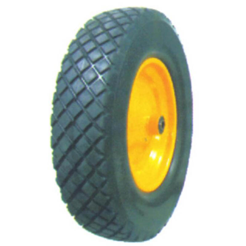 400 Pu Foam Wheelbarrow Wheel With Steel Rim
