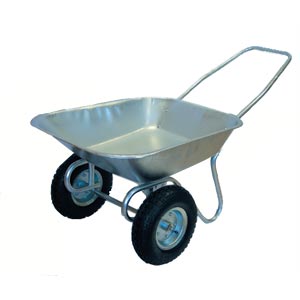 65L double wheel steel Tray Wheel barrow