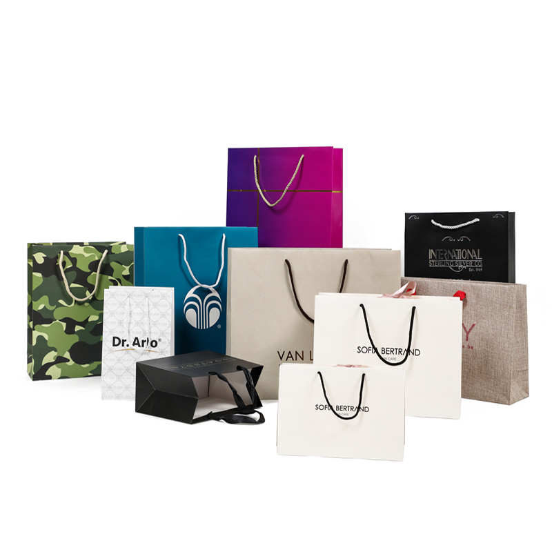Custom Made Logo Printed Cheap Gift Paper Shopping Bags