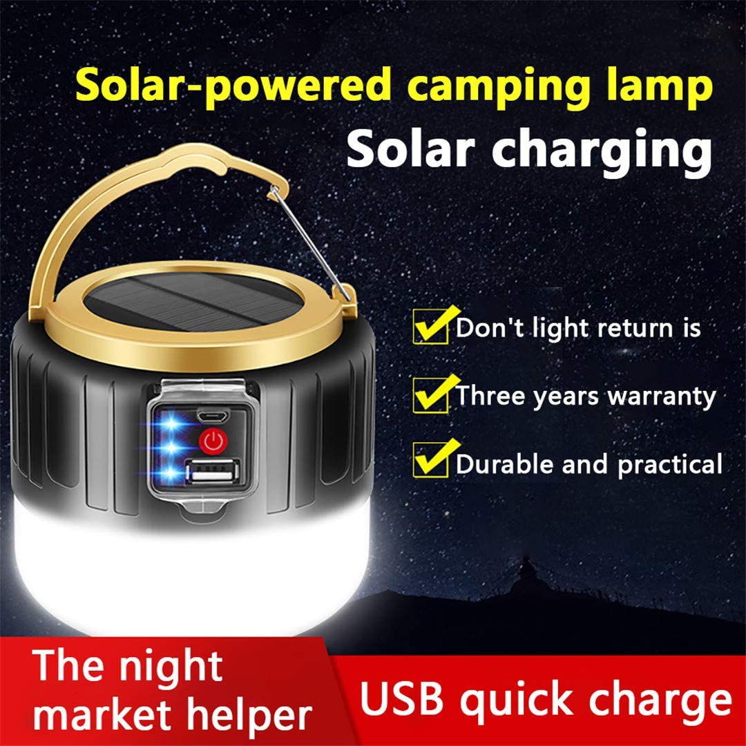 便携式USB充电应急夜灯室外LED灯泡照明太阳能露营帐篷野营灯