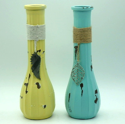 County Style Glass vase, Decorative Vase, Rustic Vase