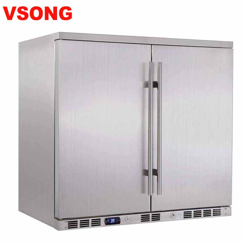 Built in dual soild door beverage cooler