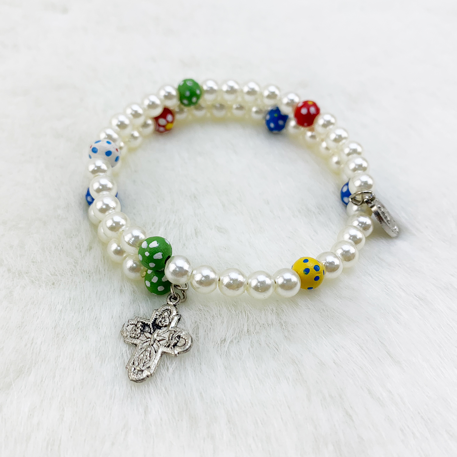 Factory Supplier Fashional Hot popular Latest Design High Quality Christian Religious Plastic Beads Rosary Bracelet