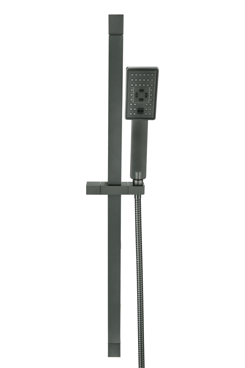 sliding rail set in Gun metal brushed