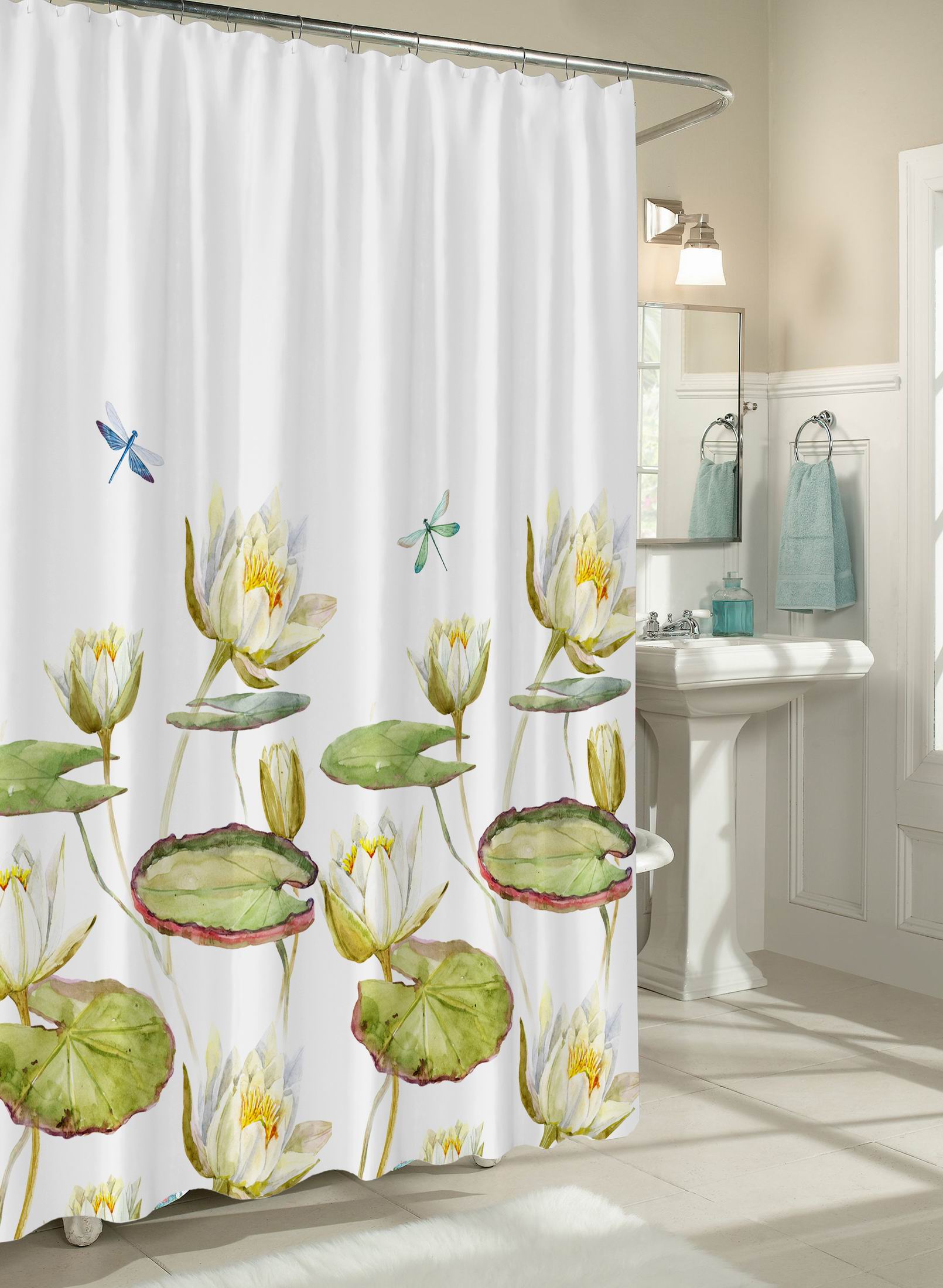 Polyester Microfiber Printing Shower Curtain/Manufacturer