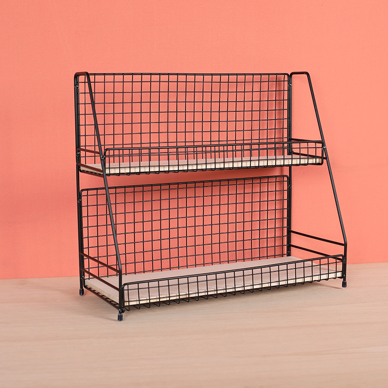 Wire Rack With Wood Base